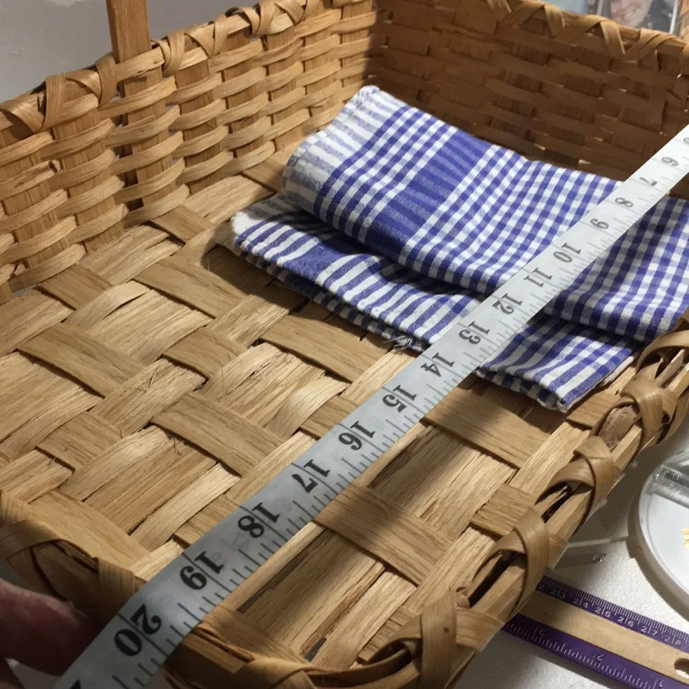 Vintage oak carrying basket